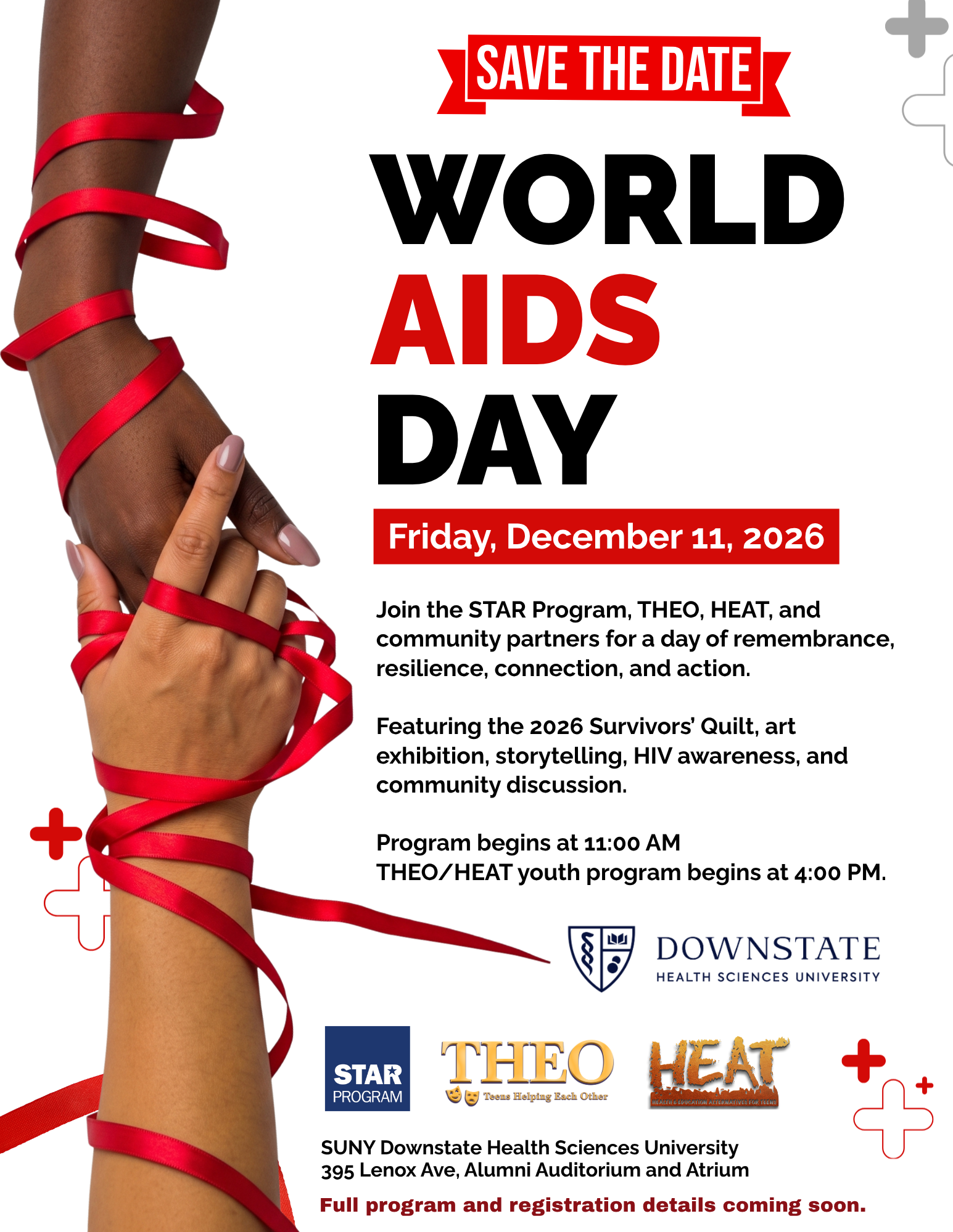 World AIDS Day 2026 Event at SUNY Downstate: Remembrance, Resilience, Connection & Action